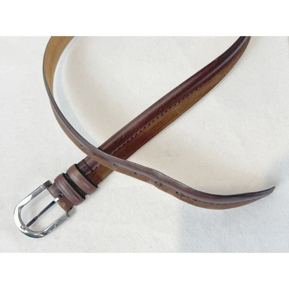 Remo Tulliani Brown Genuine Italian Leather Dress Belt - USA - Men Size 38‎